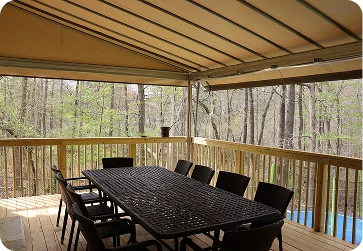 Roll-up awning installation - awning-C