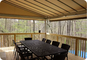 Roll-up awning installation - awning-C