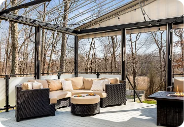 Roll-up awning installation - awning-E