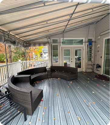 Roll-up awning installation - awning-G