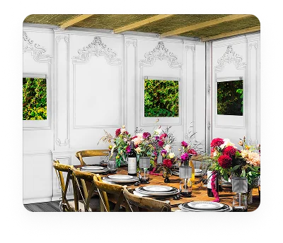 Modern patio awning providing shade and protection