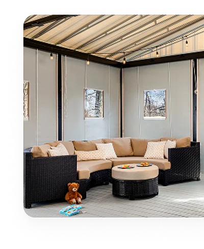 Custom awning design enhancing residential exterior