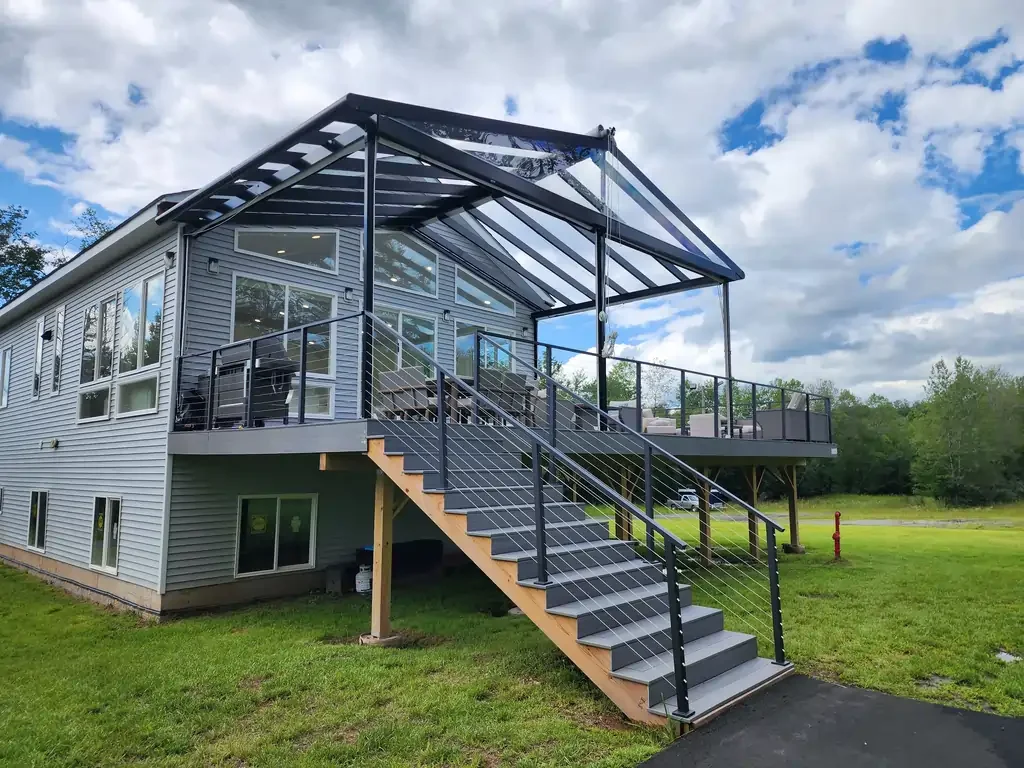 Roll-up awning installation - pergolof