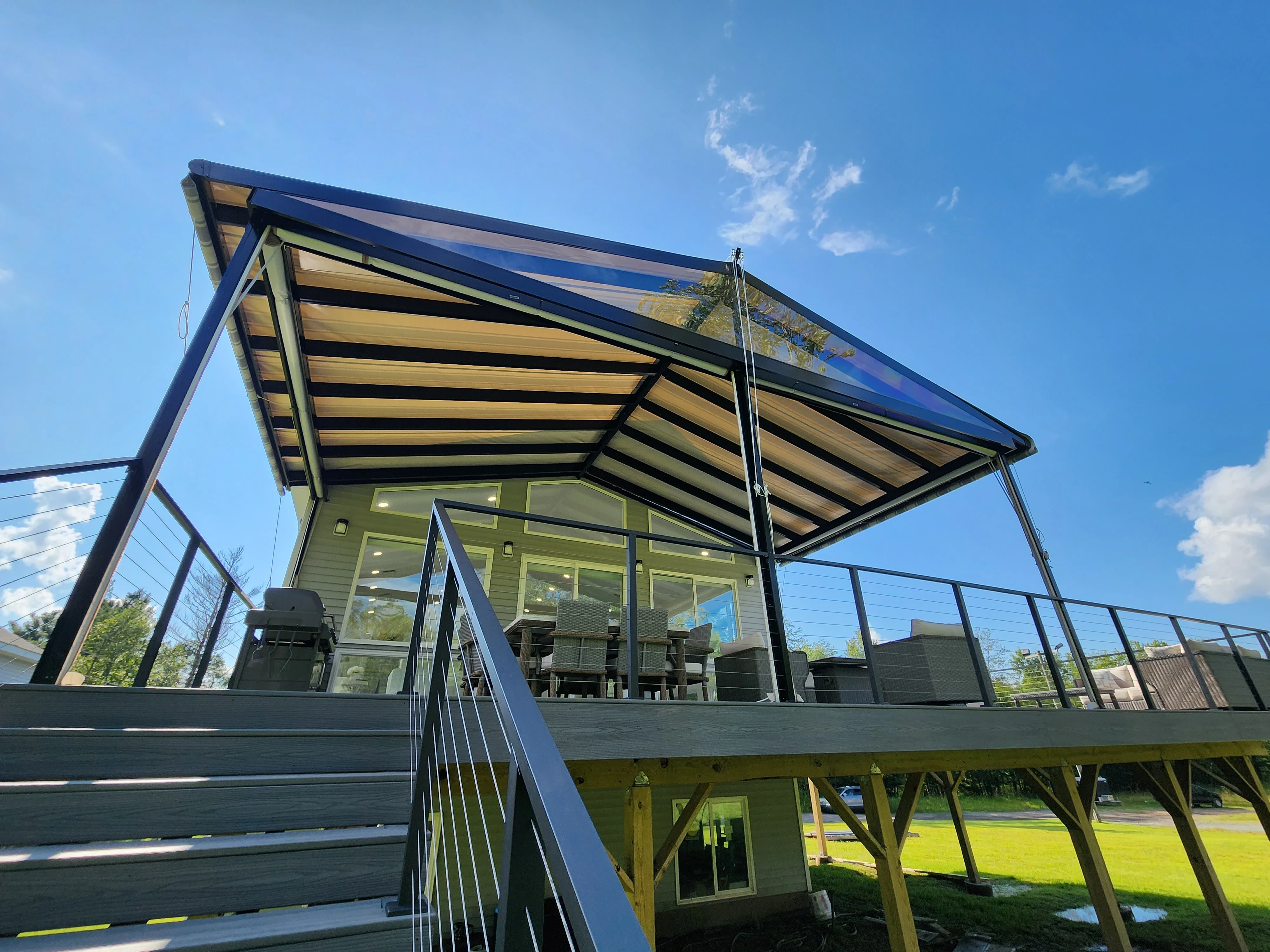 Pergoloft glass pergola installation — Outdoor living space