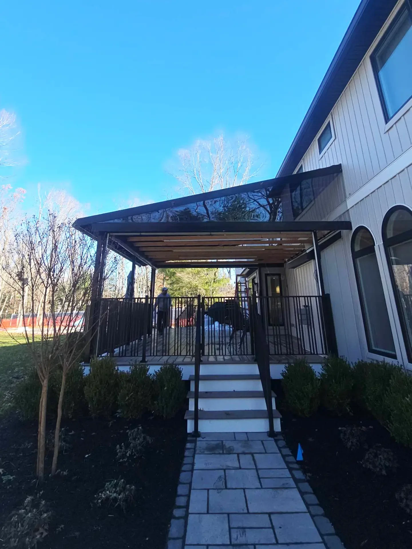 Pergoloft glass pergola installation — Residential pergola