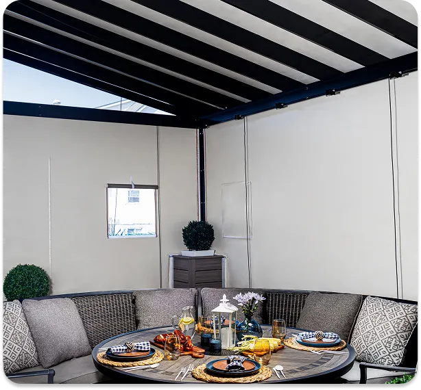 Pergoloft glass pergola installation — Sukkah configuration