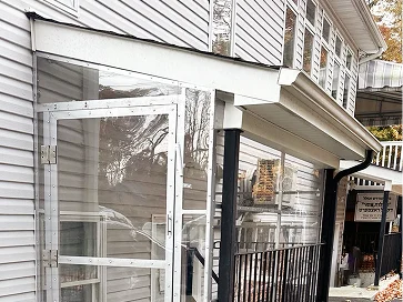 Vestibule canopy installation